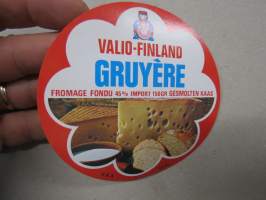 Valio-Finland Cheese Gruyere -juustoetiketti