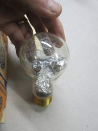 RFT Foto-Blitz Sonnenhell D F 20 / DDR, v.1953 -E27-kantainen itäsaksalainen salamavalolamppu, käyttämätön alkuperäispakkauksessaan, takuulomake / original flashbulb