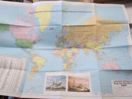 Logos / Doulos - Pray for the World MAP maailmankartta -uskonnollisen herätysliikkeen käytössä olleet kaksi 