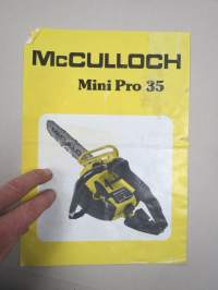 McCullogh Mini Pro 35 Mini moottorisaha -myyntiesite