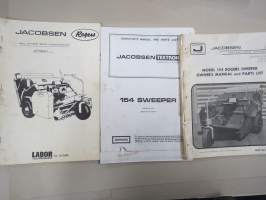 Jacobsen  Model 154 Rogers Sweeper Owner´s Manual & Parts List -nurmikonlakaisukone / harjakone - käyttö-ohjekirja / varaosaluettelo