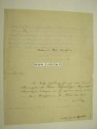 Välborne Herr Stadsfiskal F.W. Ridd...? i Raumo (Rauma) -asiakirja v. 1858