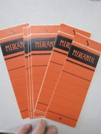 Mercantil -kansion selkään tarkoitettuja tarroja 10 kpl erä 1960-luvulta