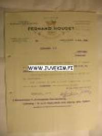 Fernand Houget Verviers 4.12.1936 -asiakirja