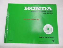 Honda General purpose engine GXV670 Parts catalogue 1 -varaosaluettelo