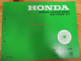 Honda General purpose engine GXV340.K1 Parts catalogue 6-varaosaluettelo