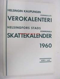 Helsingin kaupungin kunnallisverokalenteri 1960 vuoden 1959 tuloista