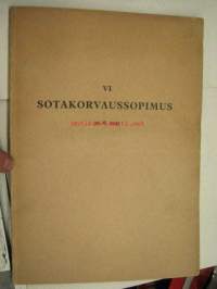 VI Sotakorvaussopimus 30.6.1949