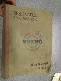 Volvo busschassier B 512-513 reservdelsspecification -varaosanumeroinnit ja (kuvasivut 24 kpl)