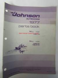 Johnson 70hp JA 75hp 1977 Parts book model 70EL77S, 75ER77S, 75ELR77S.