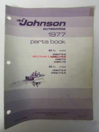 Johnson 25hp JA 35hp 1977 Parts book modelS 25BA77S-H, 25BAL77S-H, 25BF77S, 25BF77S, 35BA77C-H, 35BAL77C-H.