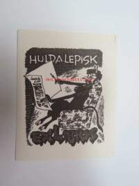 Ex Libris Hulda Lepisk -kirjanomistajamerkki