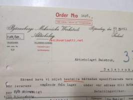 Björneborgs Mekaniska Werkstads Aktiebolaget, Björnborg 21 april 1921 -asiakirja