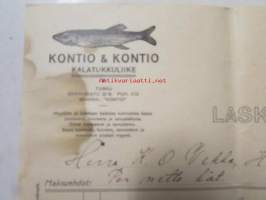 Kontio & Kontio kalatukkuliike Turku tammikuun 19. 1927 -asiakirja