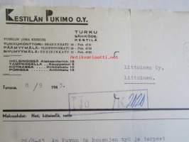 Kestilän Pukimo O.Y, Turussa 8/9 1943 -asiakirja