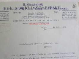 O.Y. L & M Klimscheffskij, Turku 20 juli 1925. -asiakirja