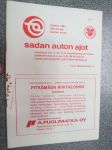 Sadan auton ajot Turku Artukainen 1983 -käsiohjelma