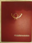 Postimerkkikeräilyalbumi sis. muutamia merkkejä, katso kuvasta tarkemmin