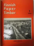 Finnish Paper and Timber 1954 -sidottu vuosikerta - sis.