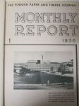Finnish Paper and Timber Journal 1936 kuukausi raportit -sidottu vuosikerta
