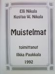 Elli ja Kustaa W. Nikulan muistelmat