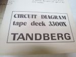 Tandberg Cassette / Tape Deck 3300X circuit diagram -piirikaavio