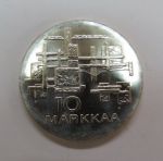 10 mk 1917-1967 Suomi 50 vuotta juhlaraha .900 hopeaa, paino 24 grammaa -coin, silver, 50 years of indepence of Finland