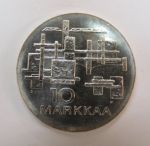 10 mk 1917-1967 Suomi 50 vuotta juhlaraha .900 hopeaa, paino 24 grammaa -coin, silver, 50 years of indepence of Finland