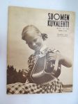 Suomen Kuvalehti 1956 nr 28, ilmestynyt 14.7.1956, sis. mm. seur. artikkelit / kuvat / mainokset; Kansikuva Tuovi Nousiainen - Kesäillan valssi, Katoaako Suomen