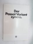 Volkswagen Passat Variant syncro 1985 -myyntiesite / brochure