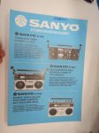 Sanyo stereoradionauhurit 1979 -myyntiesite / brochure