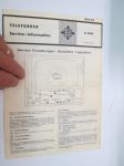 Telefunken FE 2000 1963-64 Service -Information -TV huolto-ohje / TV service