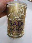 Stockmann Satavuotiskahvi, avaamaton, käyttämätön peltipurkki täynnä kahvia -coffee, tin pack, unopened