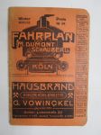 Fahrplan M. Dumont Schauberg - Köln, Winter 1911/12 -aikataulukirja / timetable