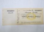 1 mk shekki / Suomen Pankki nr D 123727 -