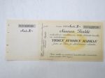 1 mk shekki / Suomen Pankki nr D 123730 -