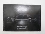 Volvo 760 GLE Huoltokirja ja takuuehdot -käyttämätön, auton mukana toimitettu kirja johon merkittiin auton tiedot huollot ym.