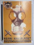 Kaikki kansalaiset väestönsuojelutyöhön (Suomen Kaasusuojelujärjestö) - Sodan lehdet dokumentti 1 -juliste, uustuotantoa / poster, reprint