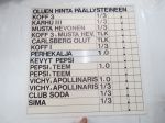 Hartwall hinnasto, käyttämätön -myymälämainos