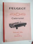 Peugeot 404 Cabriolet Technische Daten und Beschreibung -tekniset tiedot ja kuvaukset