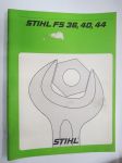 Stihl FS 36, 40, 44 moottorisaha korjaamokirja -chain saw shop manual in finnish