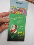 Holland - The Flora comes back - The International Flower Show in Holland´s Garden 1953 - Holland -kukkanäyttely / kukka-alan messuesite, erikoinen leikkaus