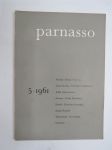 Parnasso 1961 nr 5, Marju Tuurna runoja, aarni Krohn, Federico Garcia Lorca´n runous, Seppo Nummi - Tonio Krögerin teemat, Jörn Donnerin sotapäiväkirja, ym.