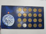Shell Lentävä maailma -keräilykolikkosarja kehyksessään -collectible coins of Shell, aviation