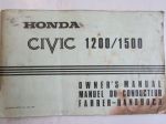 Honda Civic 1200/1500 Owner´s manual