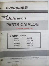 Evinrude-Johnson 1978 Parts Catalog E-6 HP, katso tarkemmat mallimerkinnät kuvista.