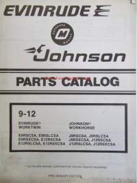 Evinrude-Johnson 1979 Parts Catalog 9-12 HP, katso tarkemmat mallimerkinnät kuvista.