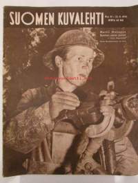 Suomen Kuvalehti 1952 nr 34 -mm. Kannessa Martti Huttunen Suomen paras porari, Jälkiharavointia Olympiakentältä ja vähän muualtakin, Suuntana nykyaika veistos