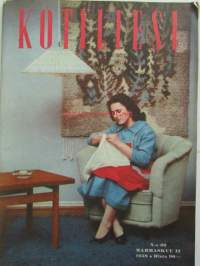 Kotiliesi 1958 nr 22 -mm. Talvikauden ruokalista, Ranskalaisen emännän keittiövälineitä, Tyttäret lähtee koulujuhlaan, Lapsen ensimmäinen vuosi,