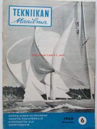 Tekniikan Maailma 1960 nr 6 -mm. 22. Eläintarhanajot, Suomalainen suihkukone Fouga Magister, Agfa Optima, Kevään automuotia Chervolet Corvair, Tsaika Borgward